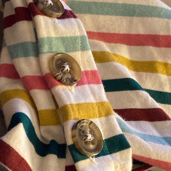 St John’s bay long sleeved striped women’s shirt w, button detail XL - Picture 2 of 3